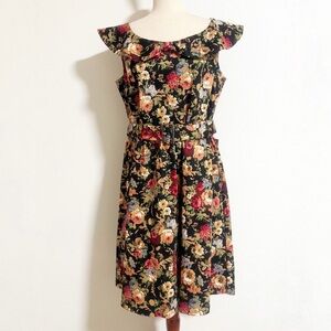 NEW Lindy Bop Garden Floral Retro Pinup A Line Dress